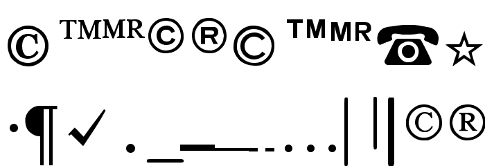 KivunPi Font OTHER CHARS