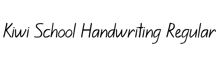 Kiwi School Handwriting Regular  नि: शुल्क फ़ॉन्ट्स डाउनलोड