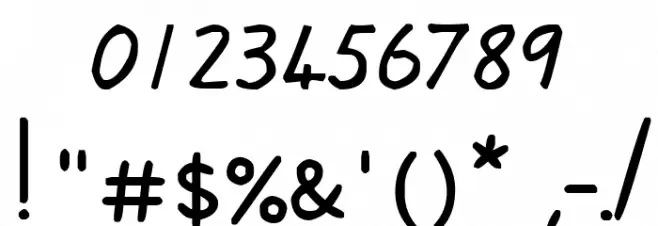 Kiwi School Handwriting Regular Font OTHER CHARS