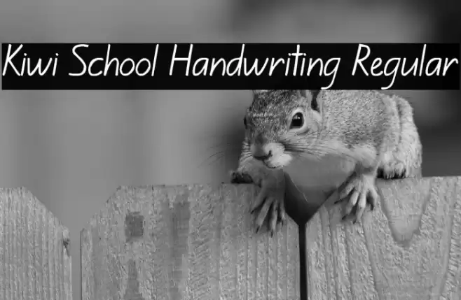 Kiwi School Handwriting Regular Font examples