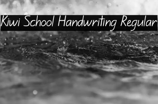 Kiwi School Handwriting Regular Font examples