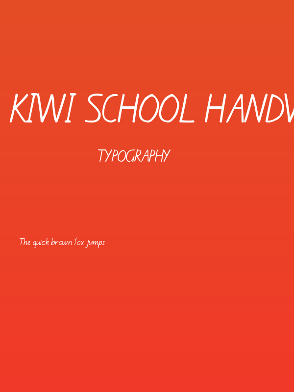 Kiwi School Handwriting Regular Poster