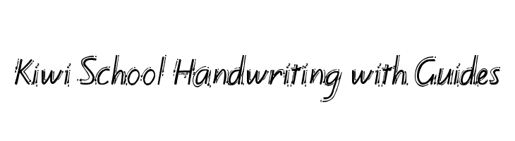 Kiwi School Handwriting with Guides  नि: शुल्क फ़ॉन्ट्स डाउनलोड