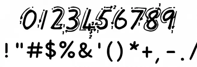 Kiwi School Handwriting with Guides Font OTHER CHARS