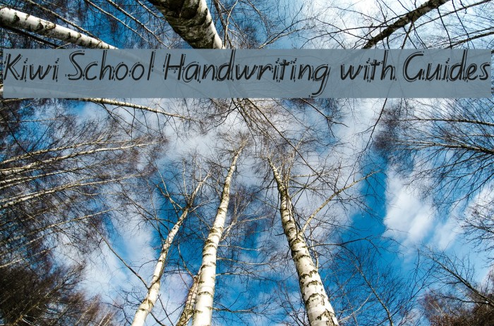 Kiwi School Handwriting with Guides Fuentes examples