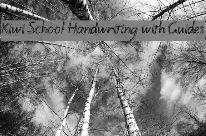 Kiwi School Handwriting with Guides Font examples