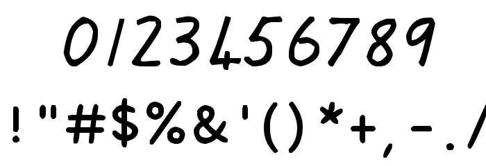 Kiwi School Handwriting Font OTHER CHARS