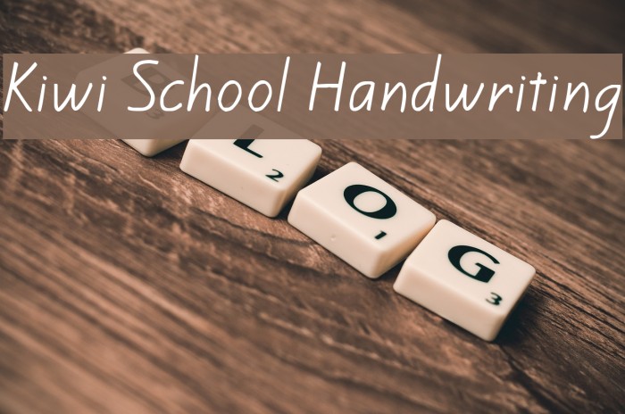 Kiwi School Handwriting Font examples