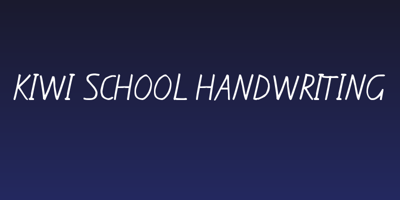 Kiwi School Handwriting Social Header