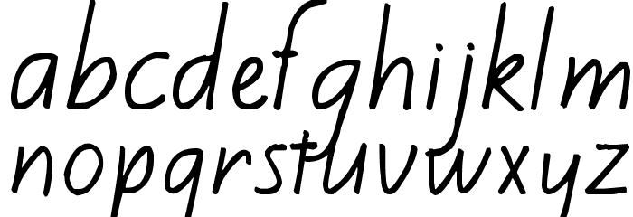 Kiwi School Handwriting Font LOWERCASE