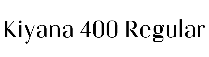 Kiyana 400 Regular  Скачать бесплатные шрифты