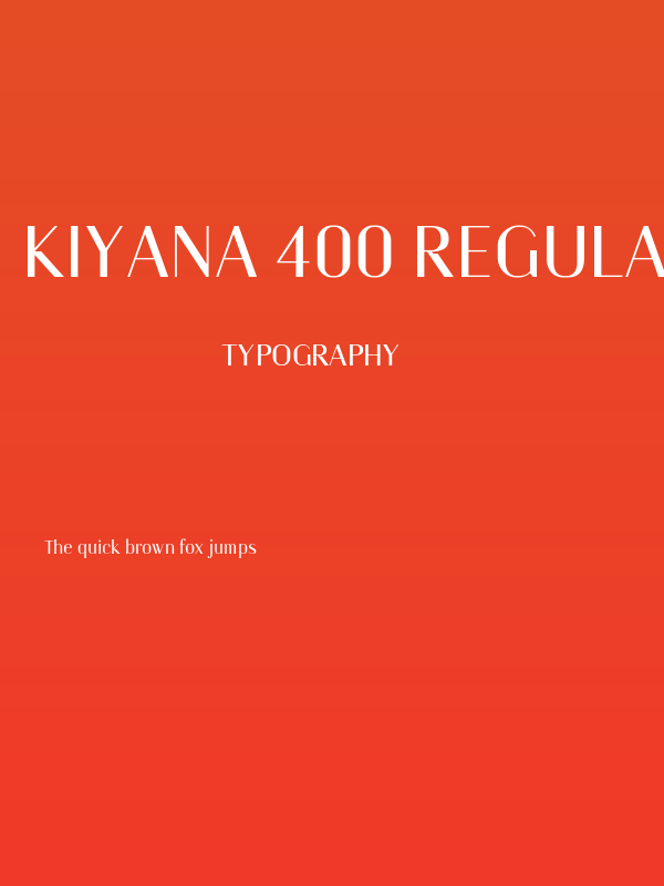 Kiyana 400 Regular Poster