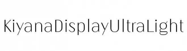 Kiyana Display UltraLight  تنزيل الخطوط