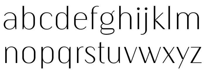 Kiyana Display UltraLight Font LOWERCASE
