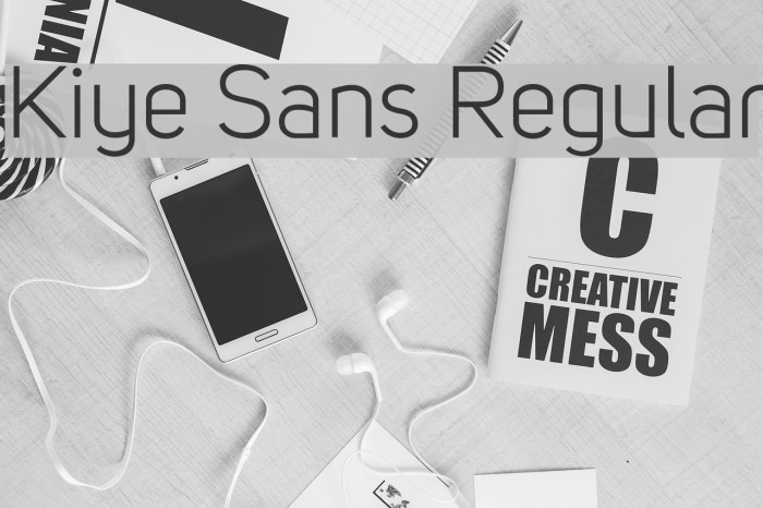 Kiye Sans Regular Example 1