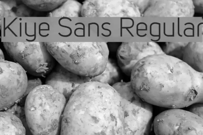 Kiye Sans Regular Font examples