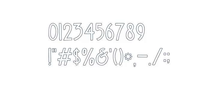 Kiyoka-Outline Font OTHER CHARS