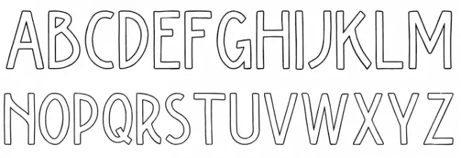 Kiyoka-Outline Schriftart Groß