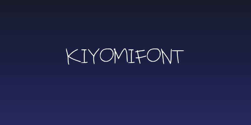 KiyomiFont Social Header