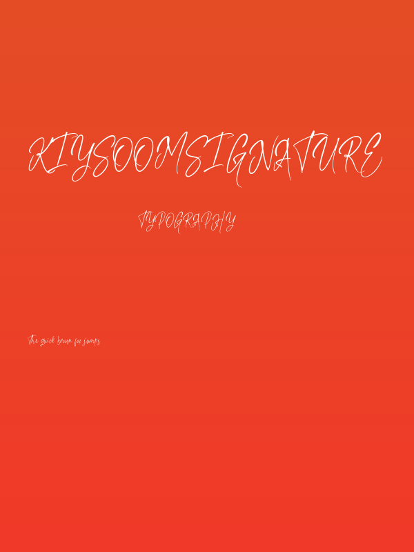 KiysoomSignature Poster