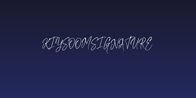 KiysoomSignature Social Header