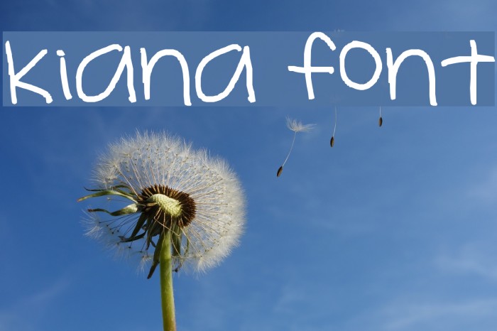 kiana font Font examples