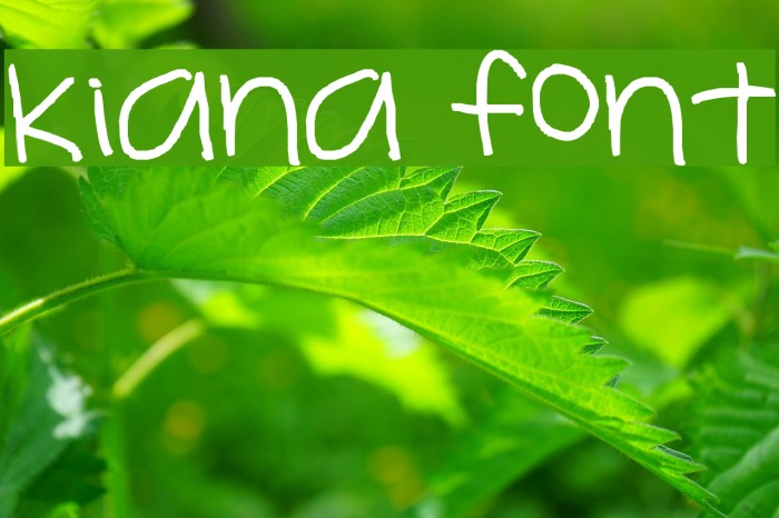 kiana font Font examples