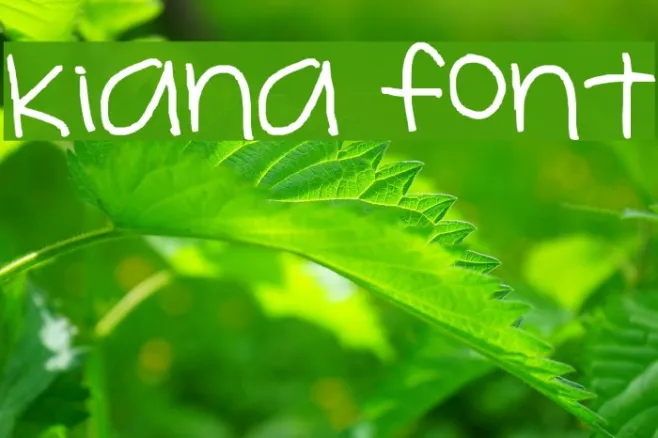 kiana font Example 3