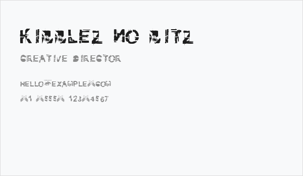 kibblez no bitz Business Card