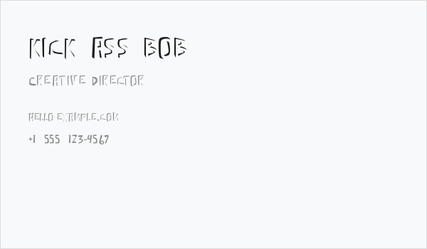 kick ass bob Business Card