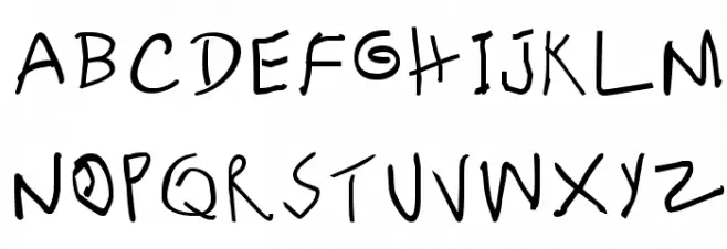 kidS Written Font UPPERCASE
