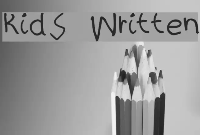 kidS Written Font examples