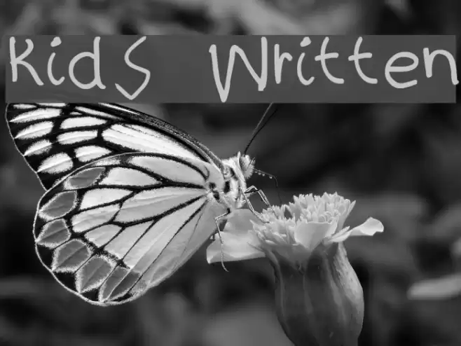 kidS Written Font examples