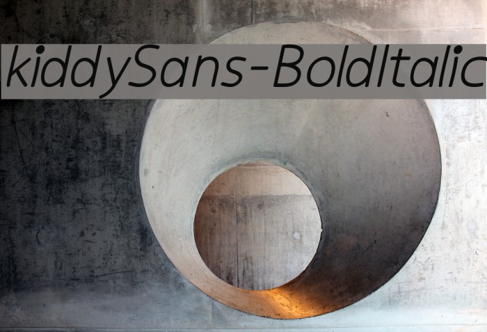 kiddySans-BoldItalic Font examples