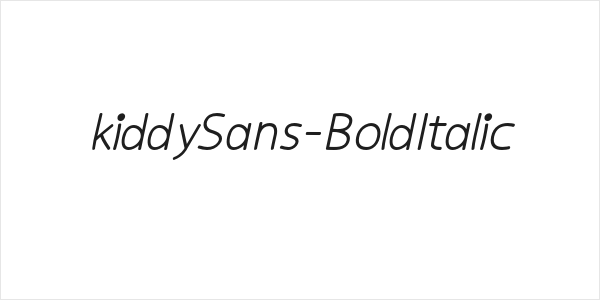 kiddySans-BoldItalic Logo