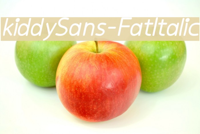 kiddySans-FatItalic Font examples