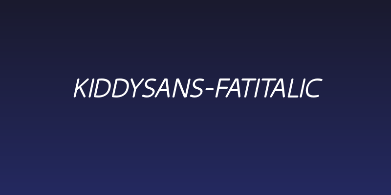kiddySans-FatItalic Social Header
