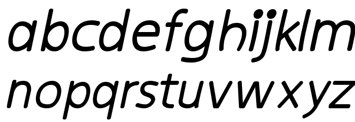 kiddySans-FatItalic Font LOWERCASE