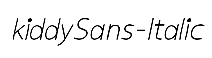 kiddySans-Italic Font