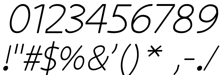 kiddySans-Italic Font OTHER CHARS