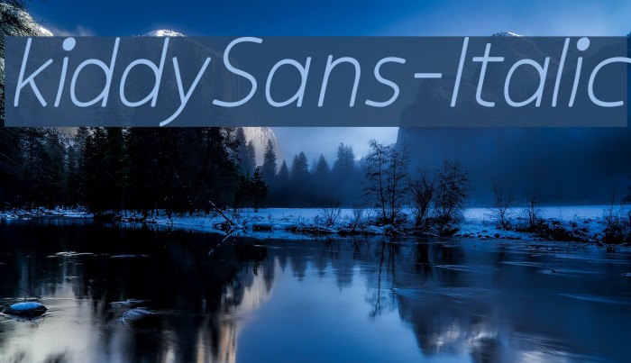 kiddySans-Italic Font examples