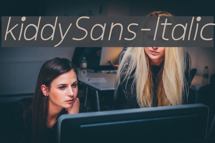 kiddySans-Italic Font examples