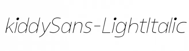 kiddySans-LightItalic 