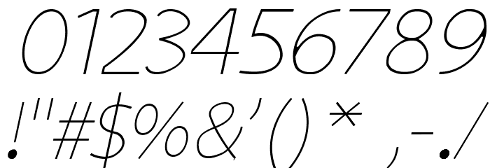 kiddySans-LightItalic Font OTHER CHARS
