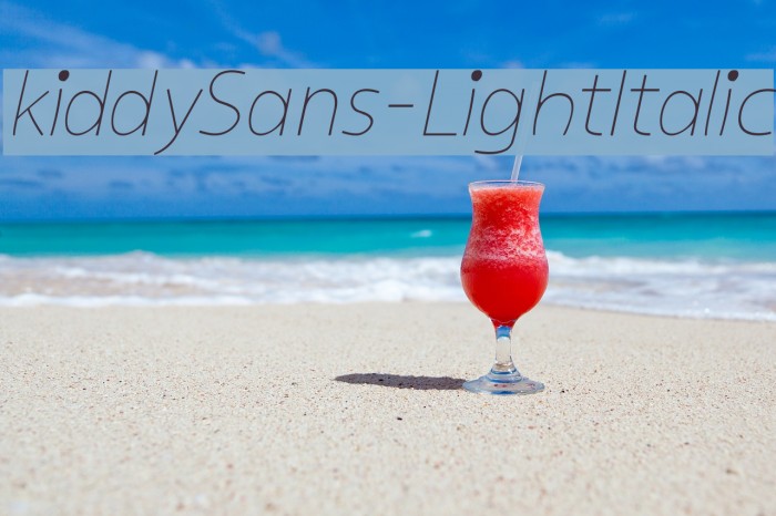 kiddySans-LightItalic Font examples