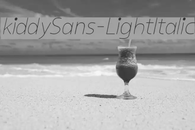 kiddySans-LightItalic examples