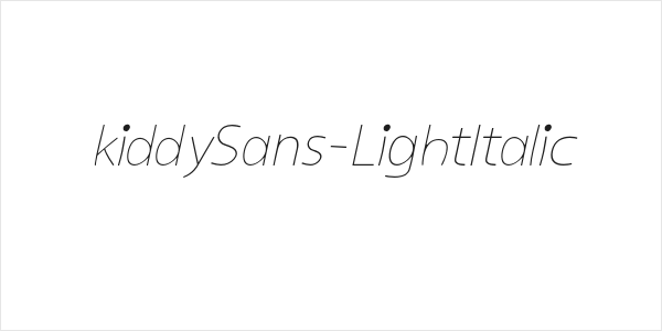 kiddySans-LightItalic Logo