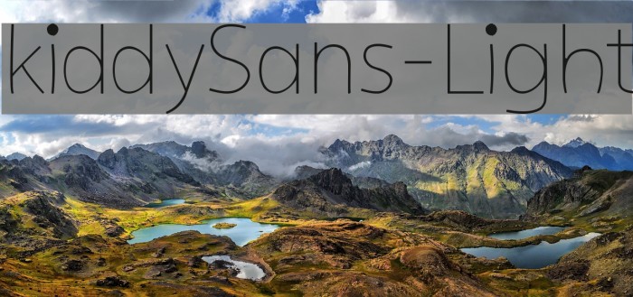 kiddySans-Light Font examples