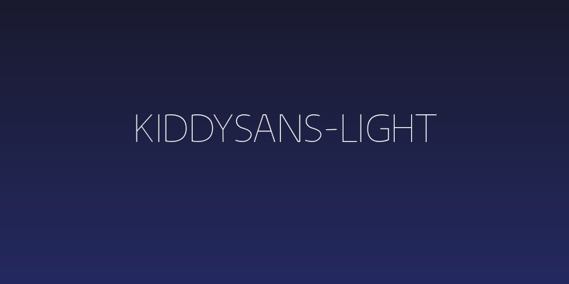 kiddySans-Light Social Header