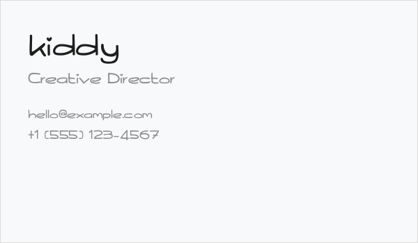 kiddy Business Card